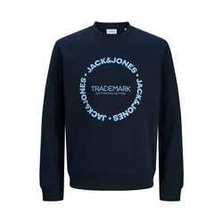 JACK & JONES Majica JJBENSON voda/temno modra