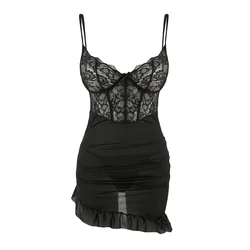Trendyol Milla Ženska babydoll spavaćica Thmaw26Ll00014, Crna