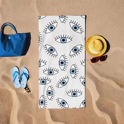 Lessentiel Maison Peškir za plažu Blue Eyes, 75x150 cm, Beli