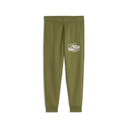 PUMA Scribble GFX Graphic Pants Kids, Age, Olive Green, 3-4Y