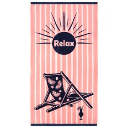 Brisača za na plažo Relax 90 x 170 cm - roza