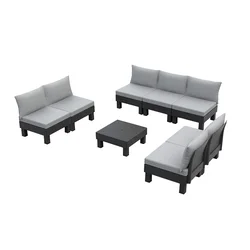 Set vrtnega pohištva Elements II s 7 sedeži grafit