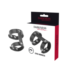 Darkness podesivi harness za penis – crni