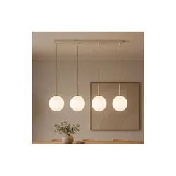 Brilagi - Luster na sajli MILO 4xE27/60W/230V bež/zlatna