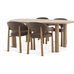 RAVNSBJERG L200 sto top. hrast + 4 ROUST tamni pesak