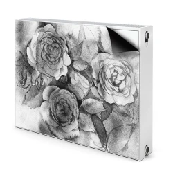 tulup.si Pokrov radiatorja Črno-bele vrtnice 110x60 cm