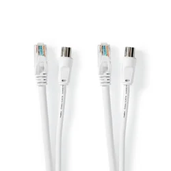 Nedis Kombiniran RF kabel + UTP CAT 6 kabel 5m