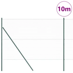vidaXL Ograjna ograja Zelena 1.6x10 m Kovina