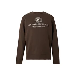 GANT Majica temno rjava/bela