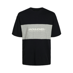JACK & JONES Majica JJELegacy pegasto siva / črna / bela
