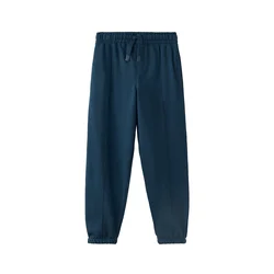 MANGO KIDS Hlače temno modra
