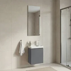 HANAH HOME Kupatilski ormarić sa umivaonikom i ogledalom (2 komada) Ferla 40 555