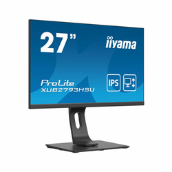 IIYAMA Monitor Prolite XUB2793HSU-B4 27 ETE IPS-panel, 1920x1080, 300 cd/m2, 13cm Height Adj. Stand, Speakers, VGA, HDMI, DisplayPort, 4ms, USB-HUB 2x3.0