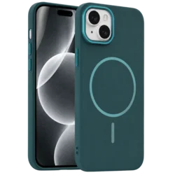Rigid Silicone MagSafe maska za iPhone 15 – zelena
