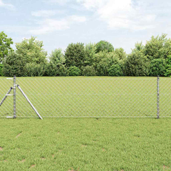 Stup za ogradu Srebrno 10 x 0,6 m (40 x 40 mm mreža) Čelik