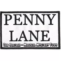 The Beatles Penny Lane White Našitek za šivanje White 96 x 60 mm