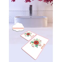 Lessentiel Maison Kupatilski otirač With Love, 2 komada, Beli
