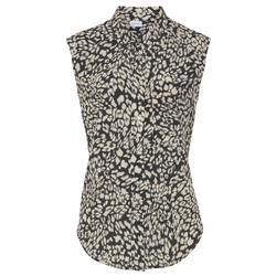 LASCANA Bluza ecru/mokka/črna
