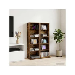 Vidaxl CD omara 2 kos Dimljen hrast 33 x 23,5 x 97,5 cm Inženirski les