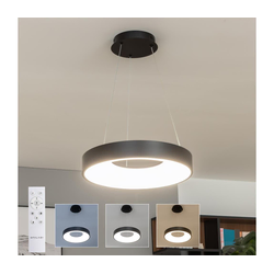 Brilagi - LED prigušiva viseći luster na sajli FALCON II LED/67W/230V prečnik 40 cm crna + daljinski upravljač