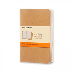 Moleskine - Bilježnica Moleskine Cahier Journals PKT s mekanim koricama, kraft - crte