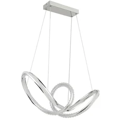 Globo 67440H - LED luster na sajli EVANGELINE LED/45W/230V, prigušiva, sjajni hrom + daljinski upravljač