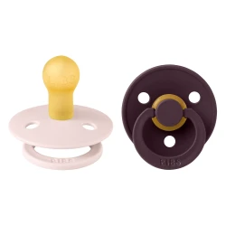 BIBS - Okrogla duda Colour, lateks - Petal/Plum 6-18m