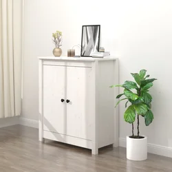 Komoda bijela 70 x 35 x 80 cm od masivne borovine