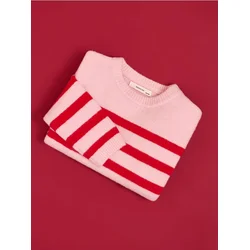 Reserved - Džemper na pruge - pink - 231DB-30X