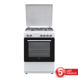 VOX VOX kombinirani štedilnik GHB 6310 W [A, 3x plin, 1x elekt., 72l peč., bel], (21604247)