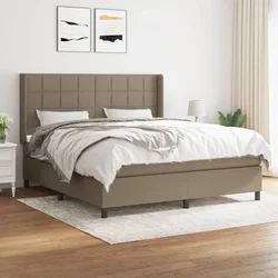 shumee Box spring postelja z vzmetnico taupe 180x200 cm blago
