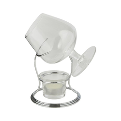 Holder with brandy glass, made from glass, 350 ml - BarCraft