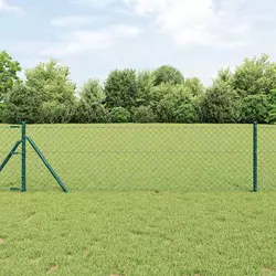 Stup za ogradu Zelena 10 x 0,4 m (mreža 40 x 40 mm) Čelik i PVC