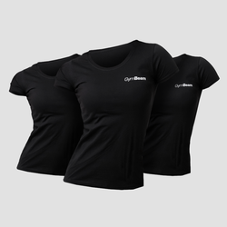 GymBeam Ženska majica Basic 3pack Black