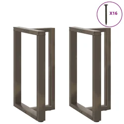 Noge za barski stol T-oblika 2 kom Crne 60x35x(90-91) cm Čelik