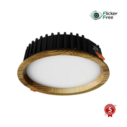 APLED - LED ugradna svetiljka RONDO WOODLINE LED/6W/230V 3000K, prečnik 15 cm, masivni jasen
