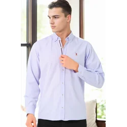 G974 DEWBERRY MENS SHIRT-LILAC