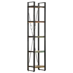 Police za knjige s 5 razina 40x30x180 cm od obnovljenog drva