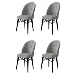 HANAH HOME Set 4 stolice Ritim Grey Black
