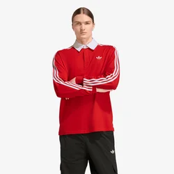 Majice adidas 3-STRIPES Rugby Longsleeve Polo Better Scarlet S