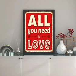 Wallity Uramljena slika Ljubavi, 55x75 cm