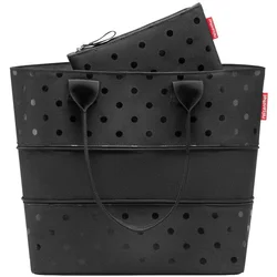 REISENTHEL SET TORBA NAKUPOVALNA IN KOZMETIČNA 1 GLOSSY DOTS BLACK