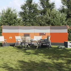 Vjetrobran za kampiranje siva/narančasta 510x153 cm vodootporni