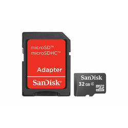 SANDISK microSDHC 32GB + SD adapter SDSDQM