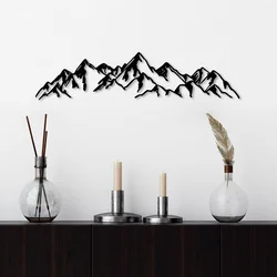 Wallity Zidna dekoracija Mountain View-1, 62x14cm, Crna
