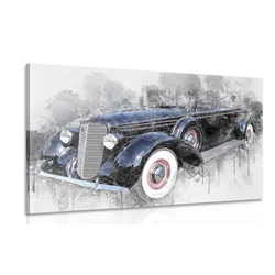 Slika zgodovinski retro sedan - 30x20