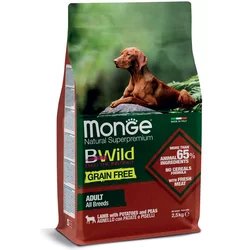 Monge BWild Grain Free Dog All Breeds Adult Lamb With Potatoes And Peas - 2.5 kg