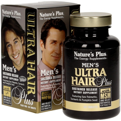 NATURES PLUS moški Ultra Hair Plus S/R, 60 tablet