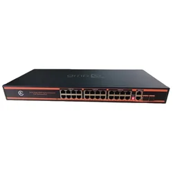 GEMBIRD POE-FS1024PS2 GMB Switch, IEEE802.3af/at 24 PoE 10/100M, 2 UP-link 100/1000M +2 SFP