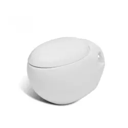 VIDAXL zidni WC u obliku jajeta 59 x 41 x 39 cm bijeli